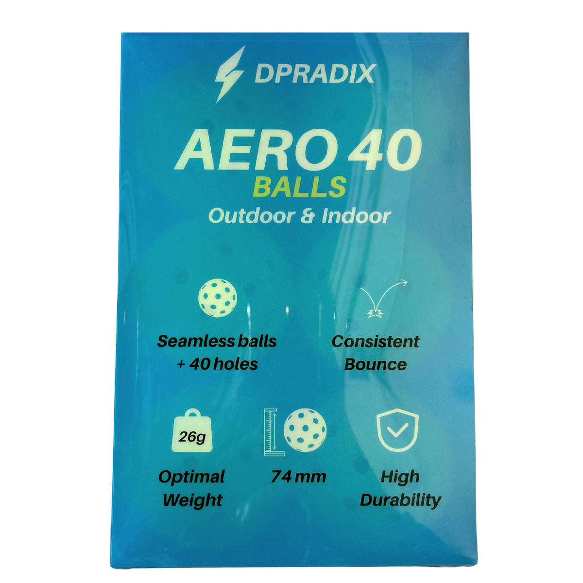 Pack 6 Bolas de Pickleball DPRADIX AERO 40