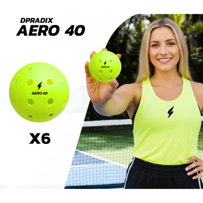 Pack 6 Bolas de Pickleball DPRADIX AERO 40